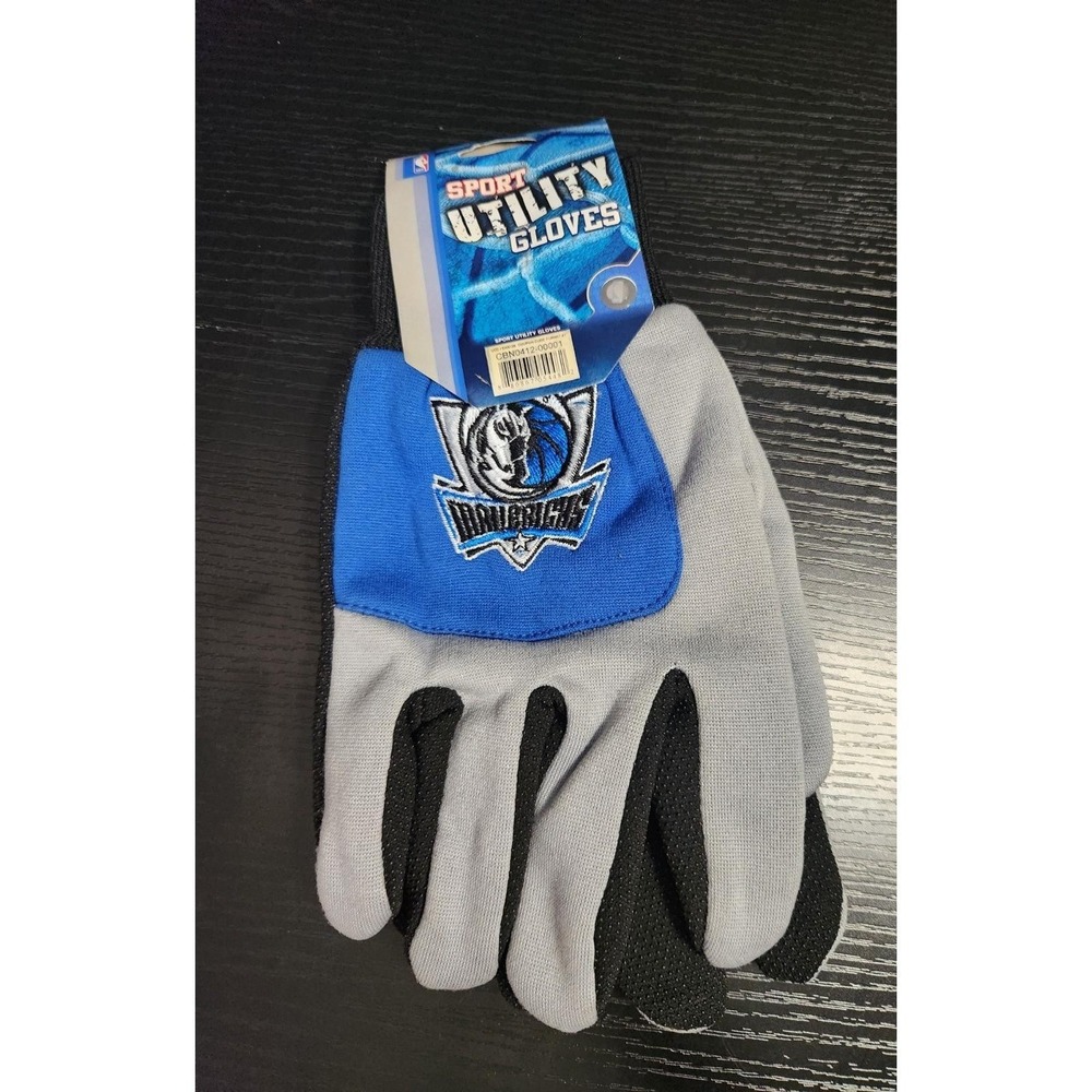 NEW NWT Dallas Mavericks NBA‎ basketball Sport Utility Gloves work Blue Gray
